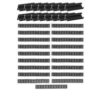 CAXUSD Adjustable Jewelry Price Display Tags for 16 Sets with Preset Numbered System Aluminium Alloy Base Efficient Label Management and Suitable for Retail Counters and Earring Display