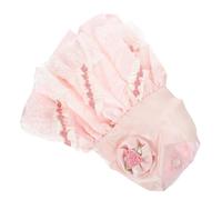 CAXUSD Adorable Skirt with Dress Lace Mesh Rose Pink Satin Dog Trim, Soft and Comfortable Clothes Holiday, Lovely Formal for Puppy Party Pet Dogs and Cats