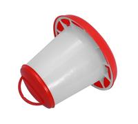 CAXUSD Automatic Poultry Feeder with 1.5kg Red-white Connected Feed Container for Chickens, Ducks, and Geese - Waterproof No-spill Feeder Suitable for Outdoor Farm Use