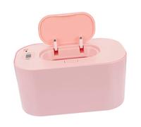 CAXUSD Baby Wipe Warmer and Dispenser Portable USB Powered Pink Wet Tissue Heating Box for Infants, Soft Warm Baby Wet Wipes Storage Suitable for Travel and Nursery Use
