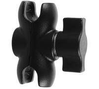 CAXUSD Ball Head Connecting Rod Mount 25mm Double Socket Arm Aluminum Alloy Clamp 6cm Extension for Motorcycle and Bike Camera Accessories