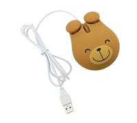 CAXUSD Bear Design Wired Usb Mouse for Laptop and Gaming Cute Optical Mouse Scroll Wheel for Gamers and Students Compact Size