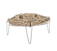 CAXUSD Bearded Dragon Hammock and Lounger for Reptile Tank with Straw Woven Material and Metal Frame, Elevated Design for Easy Installation, Space-saving Habitat Decor Suitable for Frogs