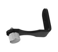 CAXUSD Binocular L Adapter Tripod Mount Full Metal Rigid Connection with Twin 1/4 Inch Thread Connections and Quick Release Plate Black Iron and Aluminium Anodic Oxidation Treated