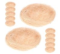 CAXUSD Bird Nest for Garden 12pcs Rattan Bird Nest Birdhouse Kit Craft Natural Decor