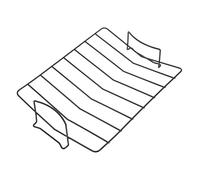 CAXUSD Boat Shape Bbq Grill Mesh Stainless Steel Roasting Rack for Oven for Lamb Meat Smoking