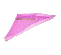 CAXUSD Bohemian Purple Chiffon Headband with Meticulously Polished Coins for Comfortable Allday Wear, Tribal Hair Jewelry for Women for Dancing and Travel