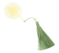 CAXUSD Bookmark Decorative and Chic Dandelion Shaped in Golden Colour Metal with Tassel, Quick Page Location and Sturdy Design Bookmarks for Friends Who to Read
