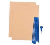 CAXUSD Braille Writing Board for Blind People 27-line 30-Cell Reusable Braille Plate with Stylus Pen and 3 Practice Sheets Visual Impairment Aid for Learning and Writing