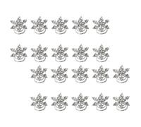 CAXUSD Bridal Hair Clip 20pcs White Alloy Spirals Spring Pin with Rhinestone Snowflake Spiral Design for Women and Ladies at Parties