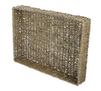 CAXUSD Brown Woven Storage Basket Made of Seaweed and Iron, Rectangular Desktop Organizer for Storing Items like Sundries and Fruits, for Home Ornament and Living Room Use