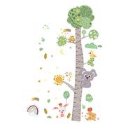CAXUSD Cartoon Animals Height Chart Wall Stickers Boys and Girls Decorations Growth Chart Decals for Nursery