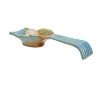 CAXUSD Ceramic Scoop Holders Blue Owl Shape Spoon Rack with Creative Style for Dining Table and Kitchen Utensil Storage