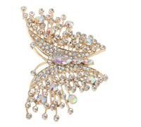 CAXUSD Colorful Rhinestone Butterfly Brooch Pin Stylish Alloy Insect Lapel Pin for Women Versatile Jewelry Accessory for Special Occasions Everyday Wear