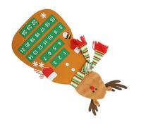 CAXUSD Countdown to Christmas Fabric Christmas Advent Calendar Hanging Christmas Calendars Reindeer Christmas Advent Calendar Christmas Countdown Christmas Door Pendant Brown Felt Cloth