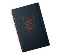 CAXUSD Daily Planner PU Hardcover Organizer with Habit Tracker Compact Monthly Weekly Schedule Notebook for Work Study Meetings Academic Calendar for Professionals and Students