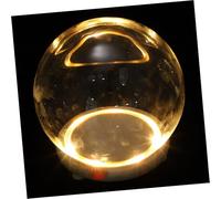 CAXUSD Decorative Glass Dome with Lighted Base and Flat Stand Suitable for Home Decor and Office Desk Use As Flower Display Case and Succulent Terrarium