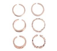 CAXUSD Delicate Rhinestone Inlaid Hollow Heart Toe Rings Gold Fashionable Ring Decor for Women Stylish Wedding Jewelry