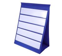 CAXUSD Desktop Double Sided Self Standing Pocket Chart Classroom Table Display for Sentence Strips Unprinted Blank Desk Calendar Organizer for Individual and Group Learning