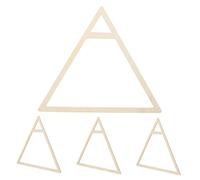 CAXUSD DIY Wooden Lantern Frame for Crafts Safe Rounded Corners Chinese Style Lantern Bracket for Home Decor Party Favors Classroom Activities Parent Creative Handicraft Large Triangle