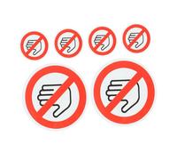 CAXUSD Do Not Touch Warning Stickers 6pcs Self-Adhesive Vinyl Caution Signs for Machines Door Window High Visibility Injury Prevention Labels
