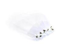 CAXUSD Dog Bridal Veil with Crown Pattern Spring Clip, White Non-woven Pet Wedding Accessory for Dogs and Cats, Ready to Wear and Easy for Cat Wearing at Weddings or Birthday Parties