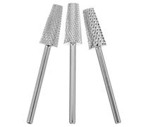 CAXUSD E File Nail Drill Set 3pcs Cone-shaped Tungsten Steel Nail Drill Bits Grinding Sturdy and Not Easy to Deform or Break for Women for Beauty Parlor and Spa Use