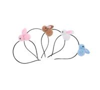 CAXUSD Easter Bunny Headband Set Plush Rabbit Headband for Kids Girls Animal Print