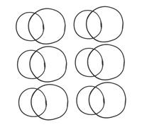 CAXUSD Elastic Bands Rubber Material 12pcs Black Universal for Microphone Shock Mount Replacement, Resistant to Tearing Or Breaking, Anti-vibration Mic Holder Clips for Studio