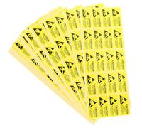 CAXUSD Electrostatic Devices Stickers 200pcs Yellow Paper 55x25mm Self Adhesive Static Warning Labels for Industrial and Electrical Hazard Use