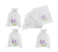 CAXUSD Elegant Embroidered Lavender Sachet Bags 12pcs Empty Fragrance Bags for Organizing Drawer Closet Storage