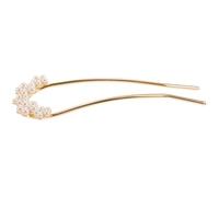 CAXUSD Elegant French U Shaped Hair Pin with Pearl Decoration and Smooth Zinc Alloy Surface, Classic Hair Fork Accessory for Suitable for Parties and Shows