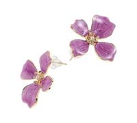 CAXUSD Elegant Pastel Flower Earrings with Faux Pearl Floral Petal Jewelry Studs for Women Mom Sister Vibrant Design Birthday Gift