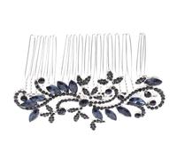 CAXUSD Elegant Royal Blue Hair Accessories Navy Crystal Hair Comb with Rhinestone and Zinc Alloy Material Small Fascinators for Weddings Bridal Accessories for Women