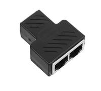 CAXUSD Ethernet Splitter Adapter Compact Network Cable Splitter for Expanding Connections Durable Design for Multiple Devices Saving