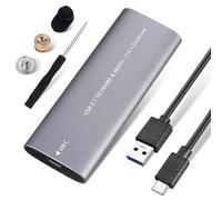 CAXUSD External Solid State Drive Enclosure and Prolonging Service Life with Fast Reading Speed Aluminium Alloy Portable Hard Drive Case Dual Protocol Nvme SSD for Laptops and Smart Tvs