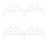 CAXUSD Fence Installation A Panels Interlocking 4pcs White Garden with Design Easy Decorative Creating A Natural and for Outdoor Gardens Lawns, Flower Bed