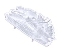 CAXUSD Flexible Shaped Silicone Dragon Casting Mold for Head DIY White Colored Epoxy Crafts and Wall Decor Creative Sculpture Projects