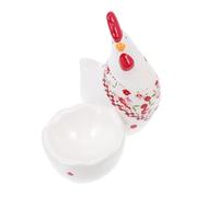 CAXUSD Floral Chick Ornament Egg Holder Ceramic Egg Rack Adorable Decor Mini Storage Easy to Clean