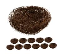 CAXUSD Garden Decor Bird Nest 12pcs Simulated Bird Nests Mini Birdcage for Easter Home Photography