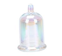 CAXUSD Glass Candleholder Set Decorative Candle Cup Cloche Dome for Living Room Bedroom Office Smooth Surface