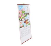 CAXUSD Hanging Calendar Dragon Year Traditional Chinese Scroll Calendar Decorative Wall Art Reusable Paper Material for Planning and Cultural Education