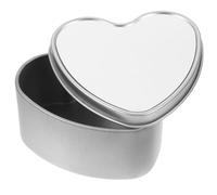 CAXUSD Heart-shaped Sublimation Tin Box for Cookie Storage and Candy Container, Small Sturdy Iron Box with Lid, for DIY and Storing Rings