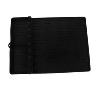 CAXUSD Heat Resistant Silicone Grill Mat for BBQ Grilling Accessories Large Drip Pad with Grease Drain Design and Protective Side Shelf Mat for Outdoor Cooking and Barbecue Black