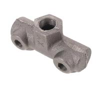 CAXUSD Heavy Duty Cast Iron Air Compressor Switch Mount with Four-Way Structure, 1/2" 1/4" Female Threads Pneumatic Cross Fitting for Multi-Directional Air Line Connections
