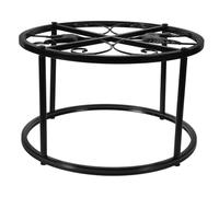 CAXUSD Heavy Duty Metal Chicken Feeder Waterer Stand Rack Round Elevated Poultry Feeder Support for Various Bucket Stable Design for Comfortable Feeding in Coops and Farms