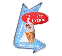 CAXUSD Ice Cream Shop Decor Creative Iron Advertising Light Neon Ice Cream Sign Home Wall Decor Unique Party Decoration