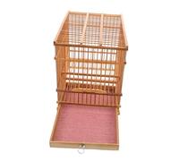 CAXUSD Indoor Outdoor Birdcage Parrot Carrier Travel Cage Lightweight Bamboo Budgie Cage Small Bird Carrier Decorative Accessory