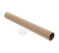 CAXUSD Kraft Mailing Tube with Cap 50mm Inner Diameter 3mm Thick 46cm Long Sturdy Storage Tube for Posters Crafts and Documents for Safe Shipping and Storage