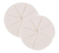 CAXUSD Latex Makeup Sponges for Makeup Application 2 Sets Wedge Shape and White Colour Suitable for Dry and Wet Use